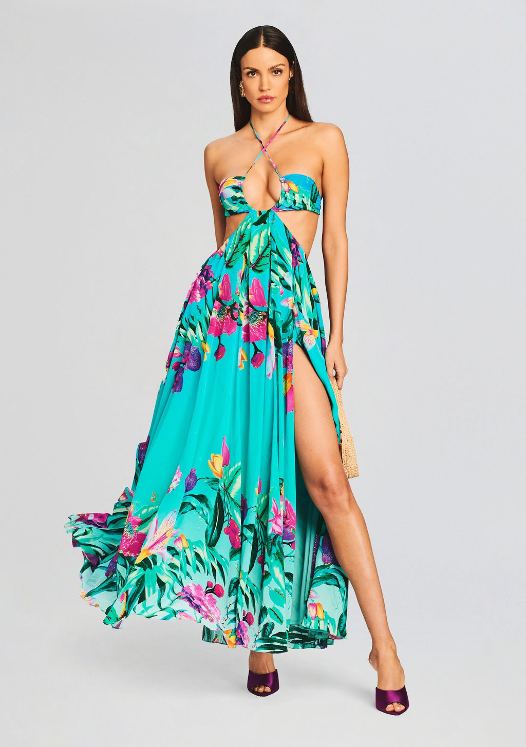 Ocean Maxi Dress by Rococo Sand in Turquoise, product image 5