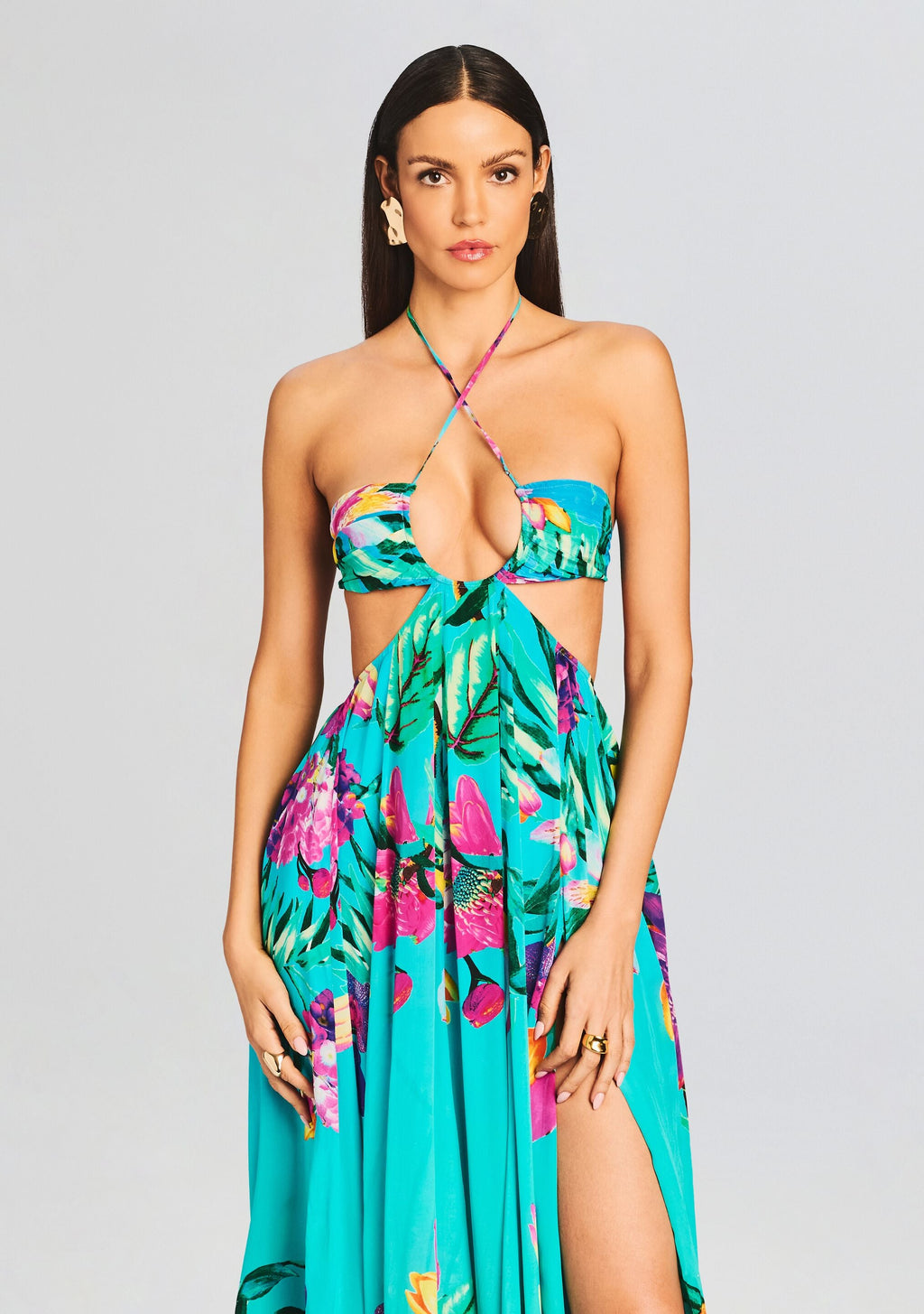 Ocean Maxi Dress by Rococo Sand in Turquoise, product image 2