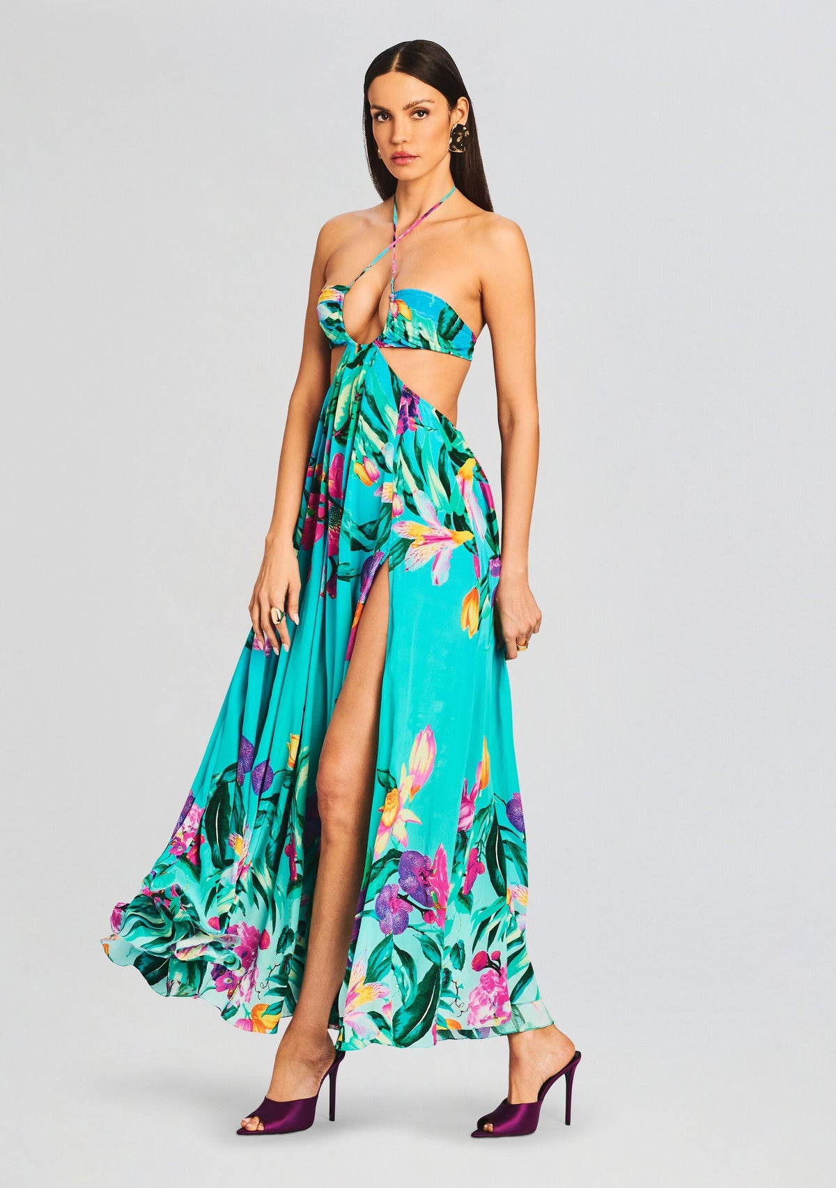 Ocean Maxi Dress by Rococo Sand in Turquoise, product image 3