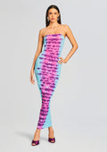 Opal Long Dress by Rococo Sand in Turquoise and Pink, product image 1