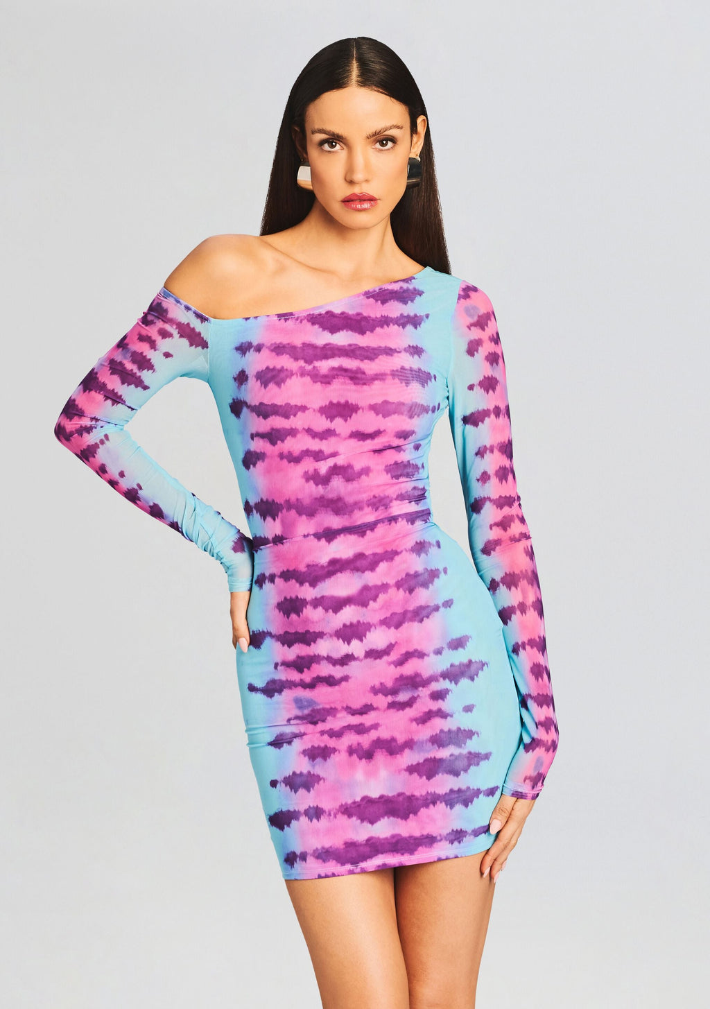 Opal Short Dress by Rococo Sand in Turquoise and Pink, product image 2