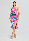 Vesa One Shoulder Midi Dress by Hemant & Nandita in Multicolor, product image 1