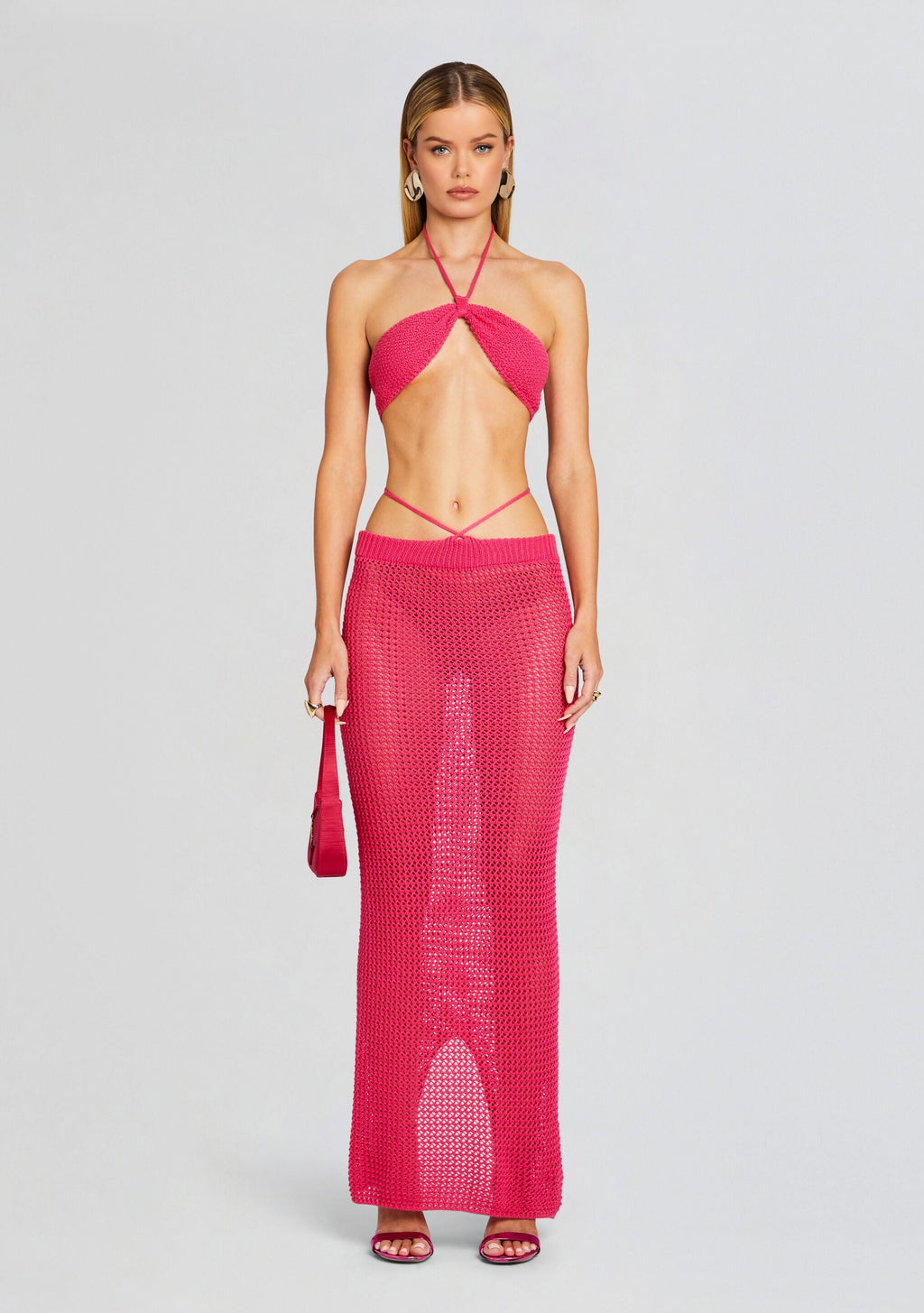 Aria Knitted Top by Bananhot in Hot Pink, product image 5