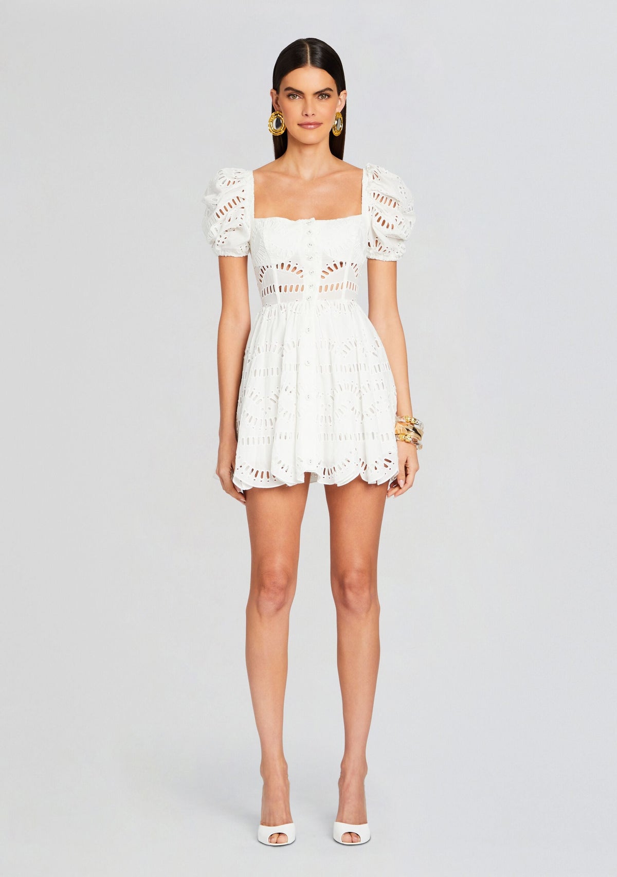 Ayiak Short Dress by Charo Ruiz in White Samoa, product image 5