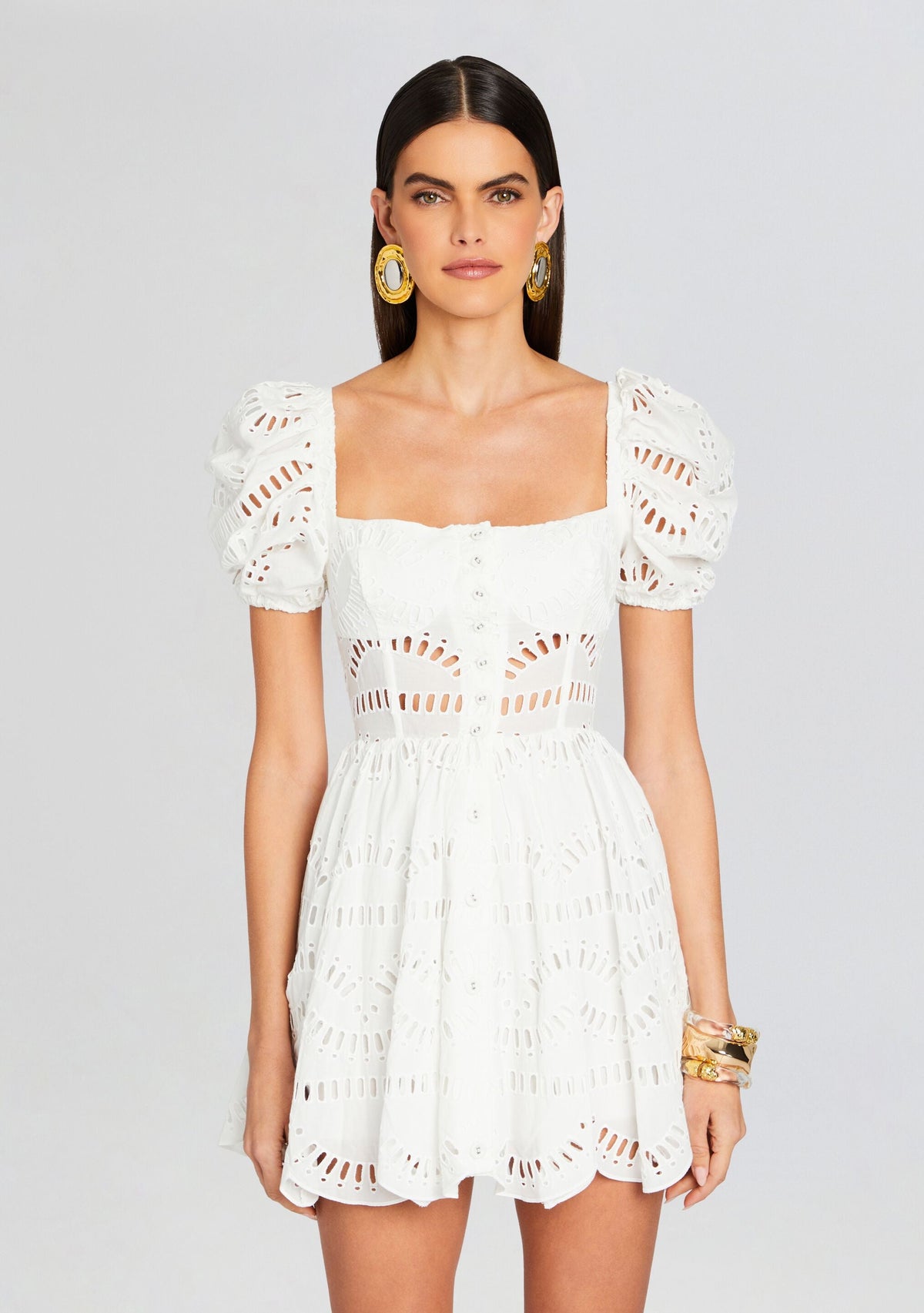 Ayiak Short Dress by Charo Ruiz in White Samoa, product image 2