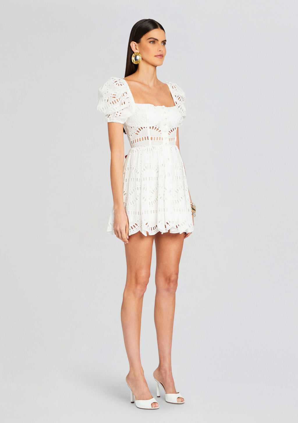 Ayiak Short Dress by Charo Ruiz in White Samoa, product image 3
