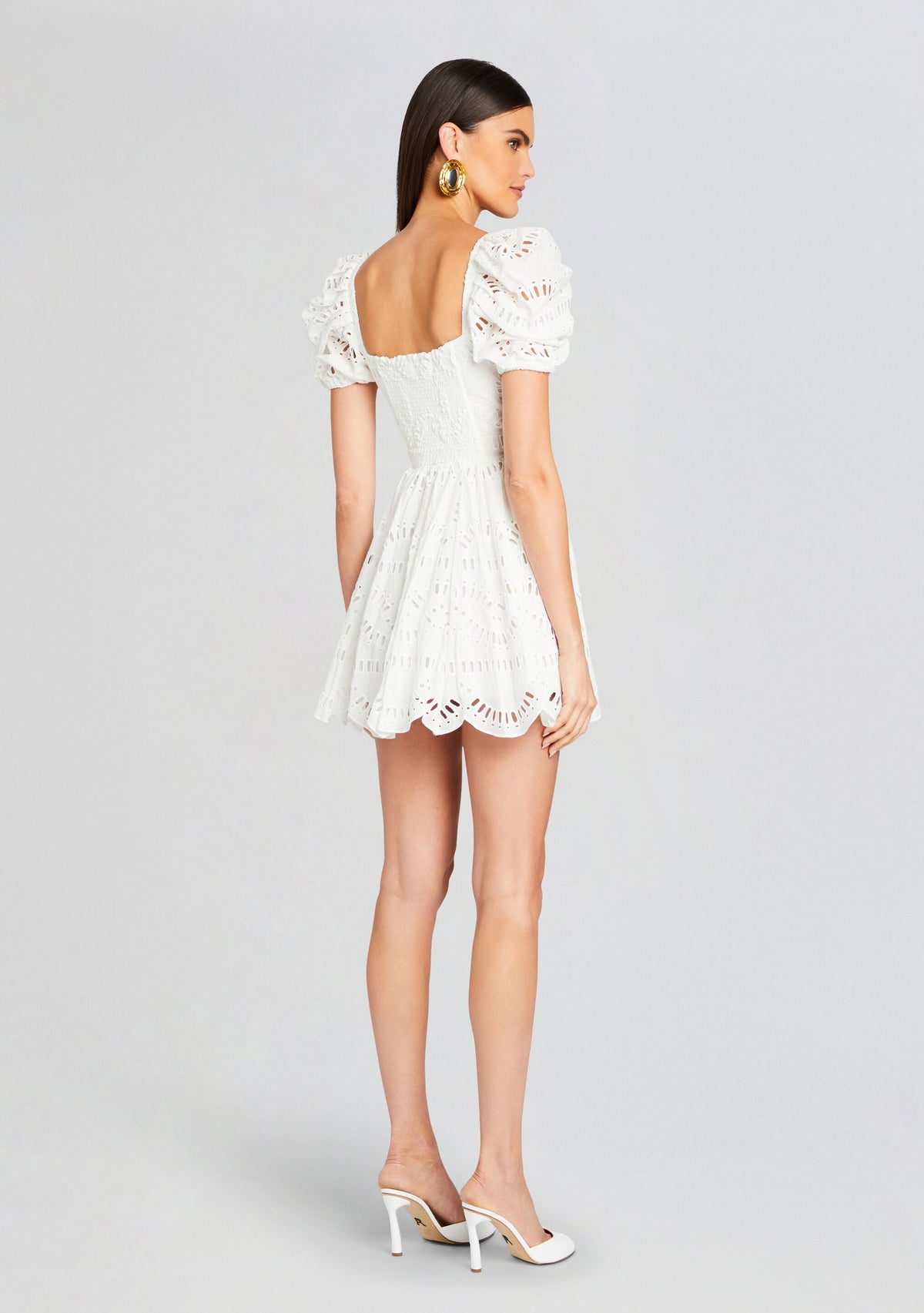 Ayiak Short Dress by Charo Ruiz in White Samoa, product image 4