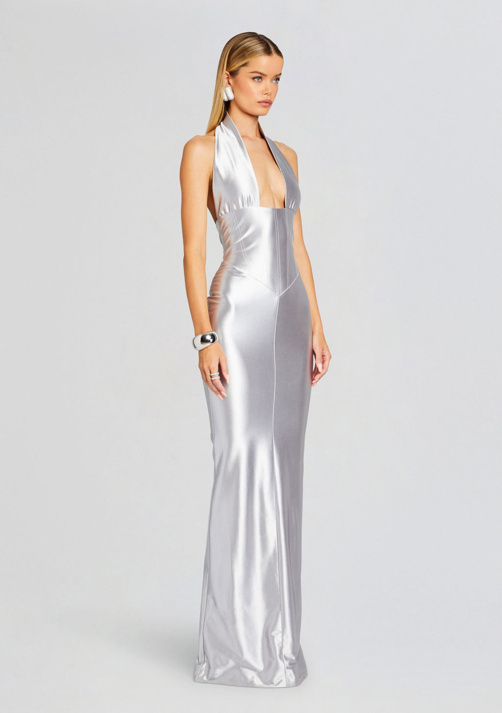 Charity Dress by retrofête in Silver, product image 3