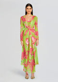 Cruz Knit Duster by retrofête in Lime Anthurium, product image 1