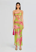 Fontelina Knit Dress by retrofête in Lime Anthurium, product image 1