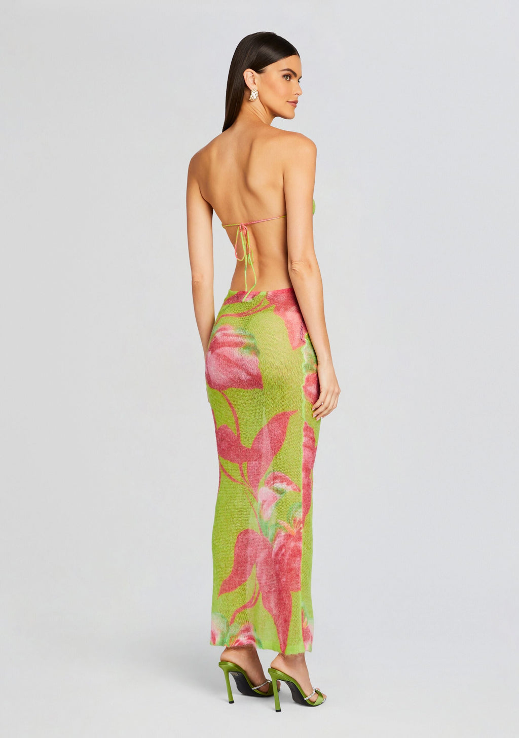 Fontelina Knit Dress by retrofête in Lime Anthurium, product image 4