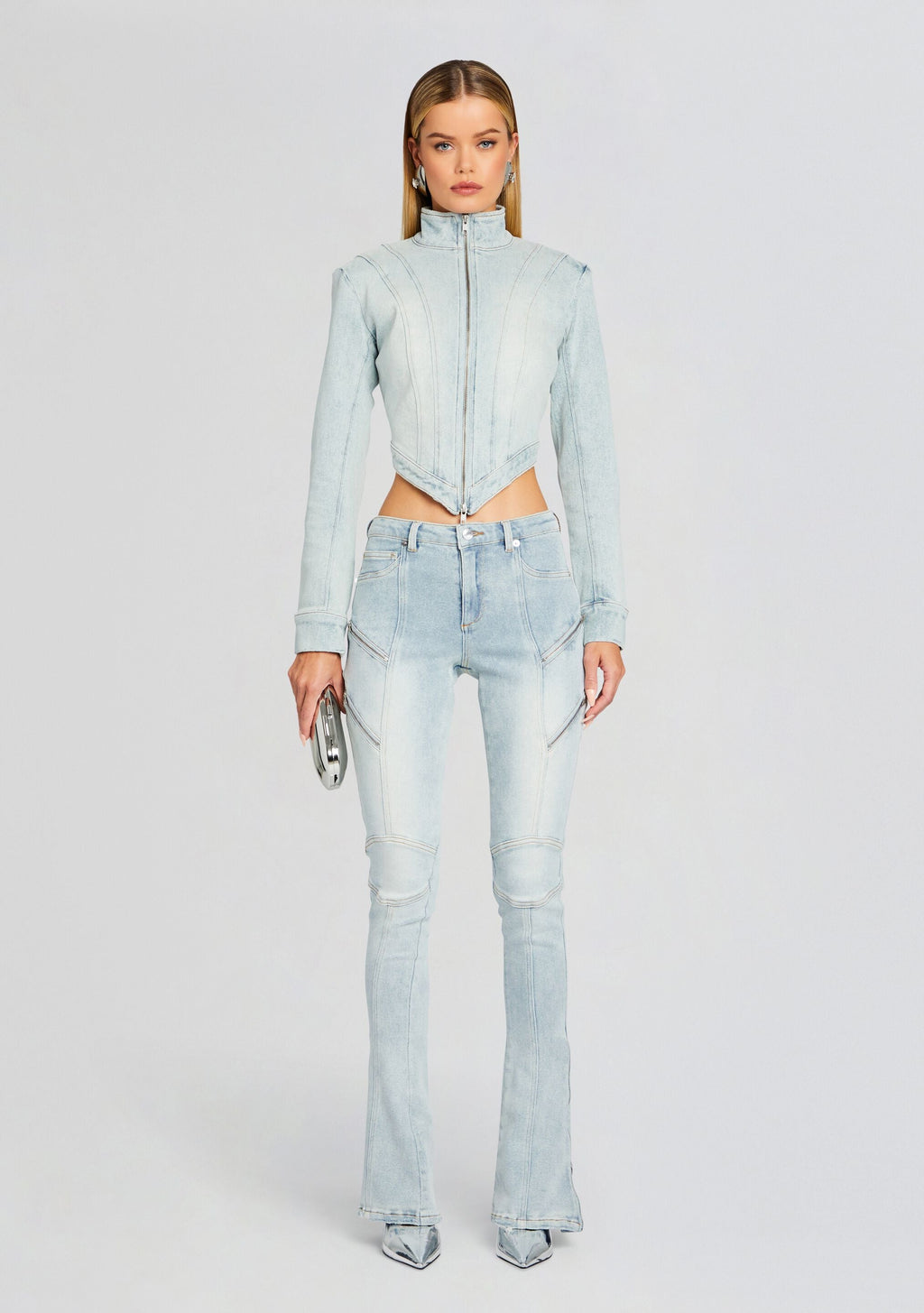 Chrissy Denim Jacket by SEROYA in Skylight, product image 5