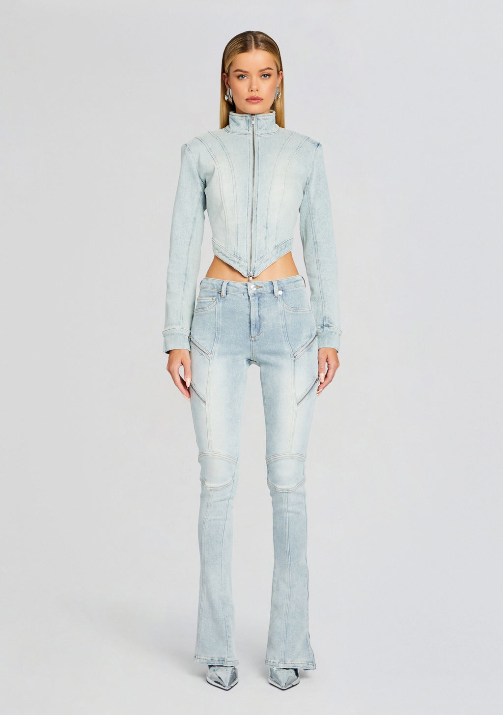 Chrissy Denim Jacket by SEROYA in Skylight, product image 2