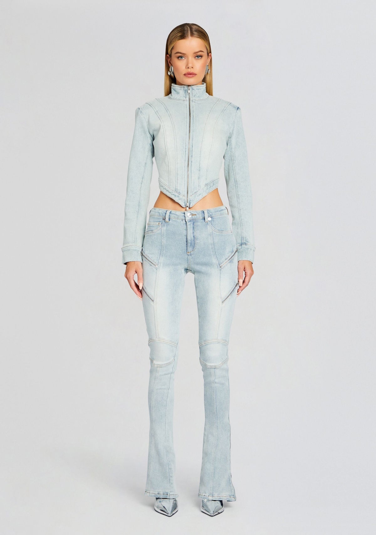 Chrissy Denim Jacket by SEROYA in Skylight, product image 2