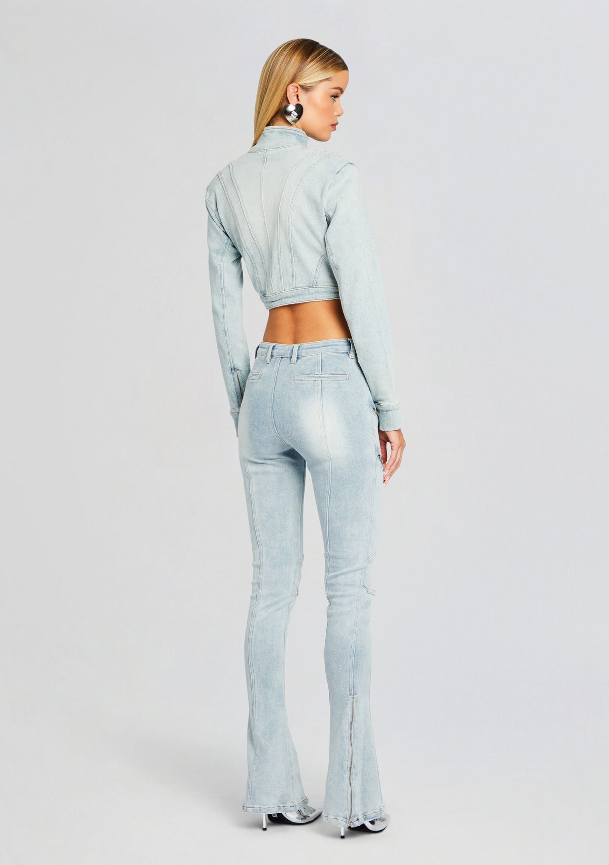 Ferris Zipper Jean by SEROYA in Skylight, product image 4