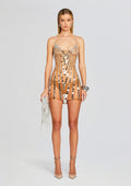 Indie Embellished Dress by retrofête in Tannin, product image 1