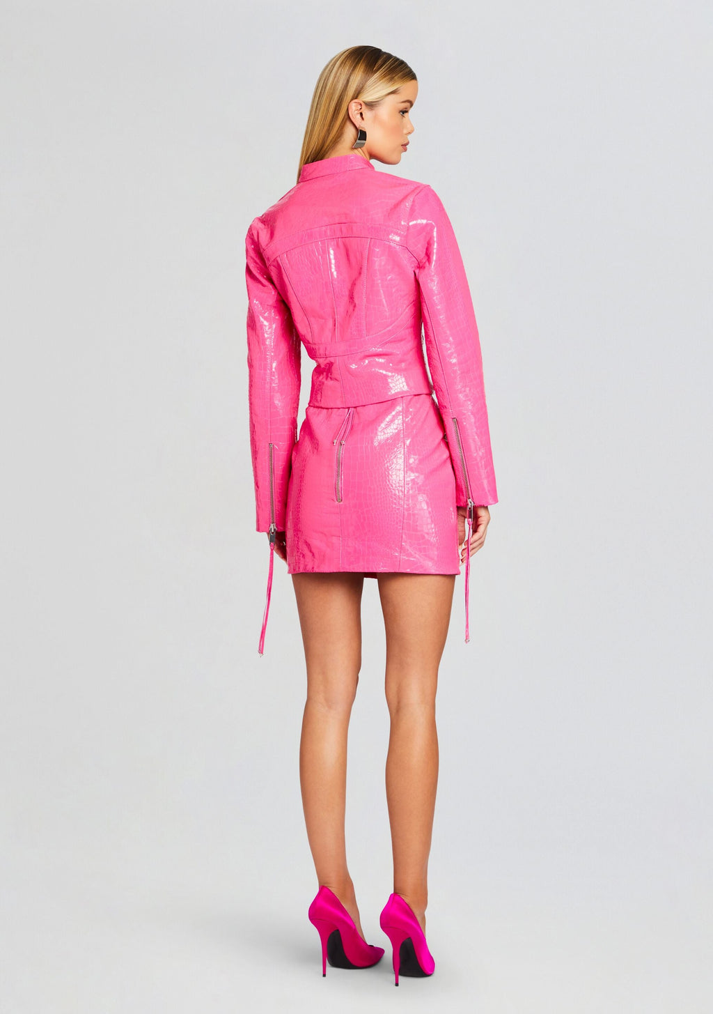 Brynn Leather Jacket by retrofête in Paradise Pink, product image 4