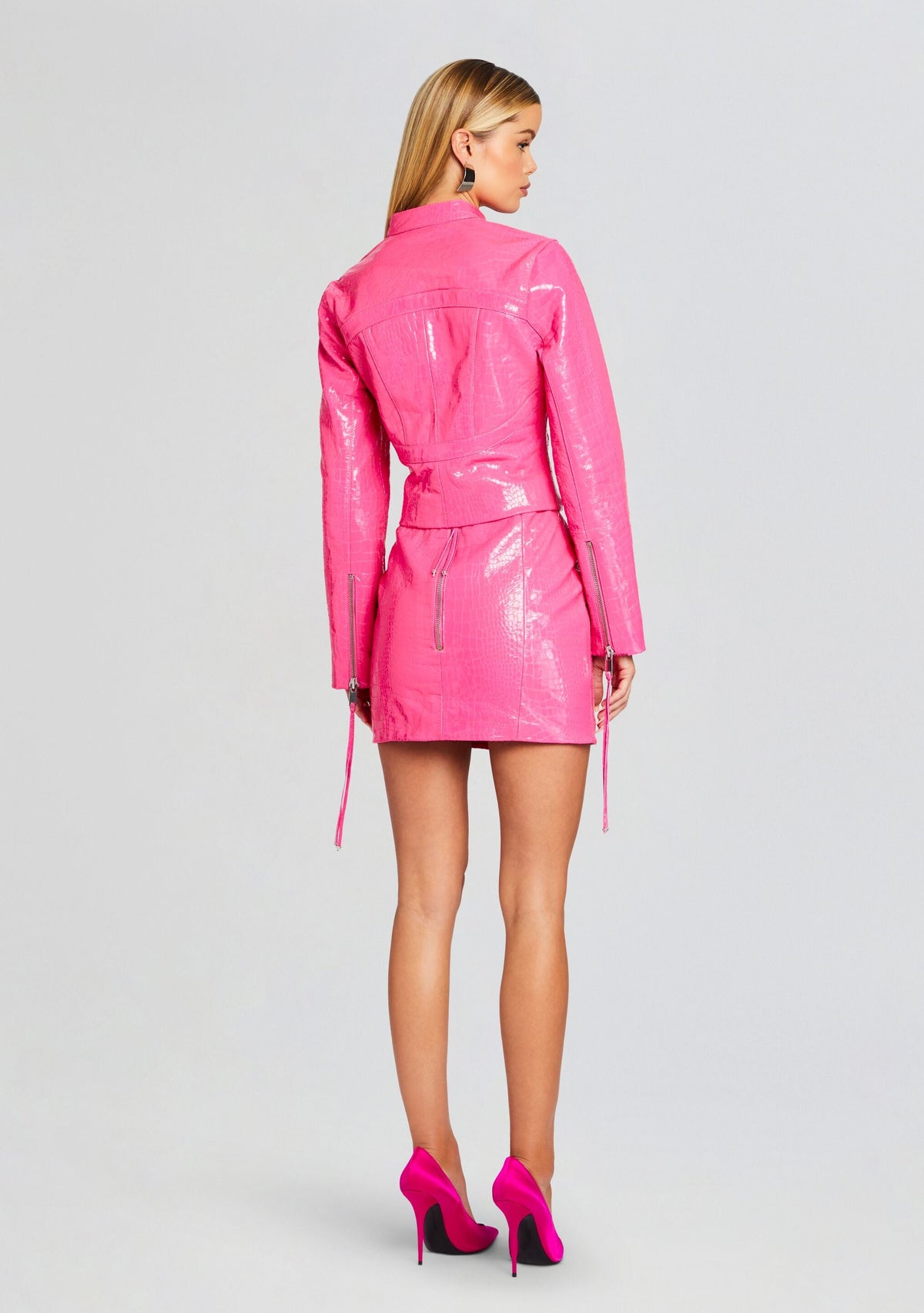 Brynn Leather Jacket by retrofête in Paradise Pink, product image 4