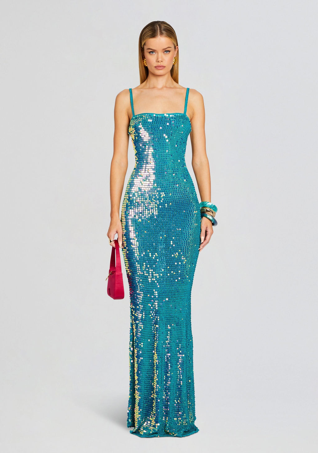 Lisette Dress by retrofête in Aquamarine, product image 1