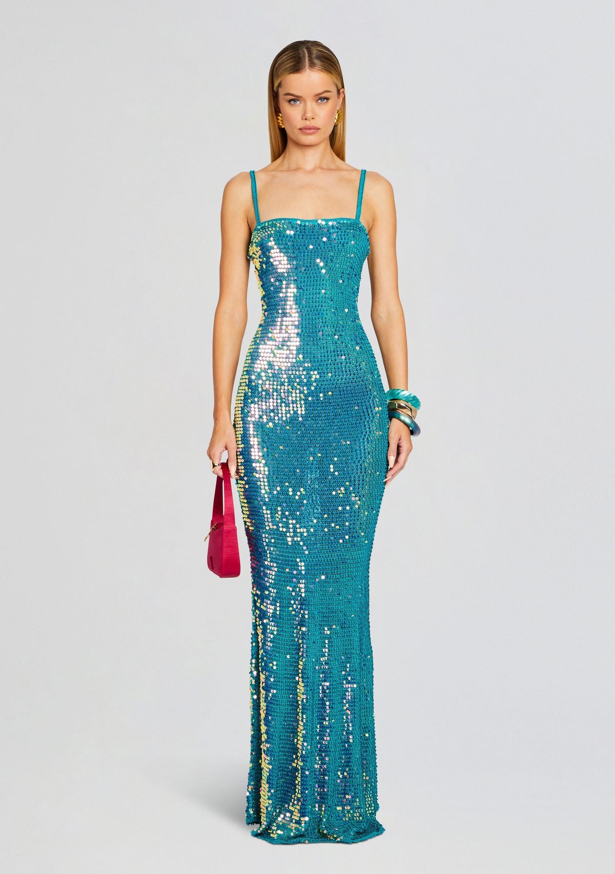 Lisette Dress by retrofête in Aquamarine, product image 1
