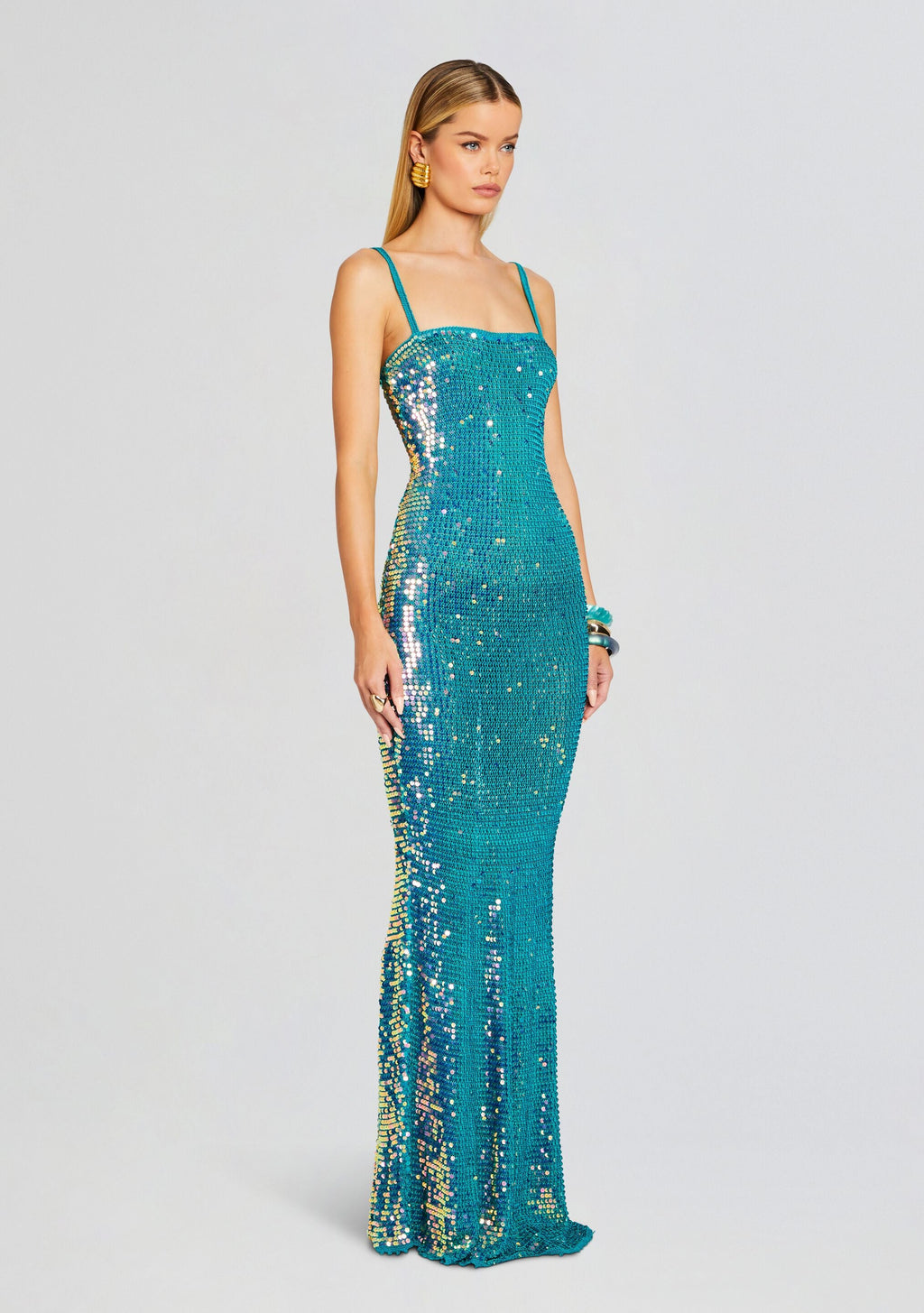 Lisette Dress by retrofête in Aquamarine, product image 3