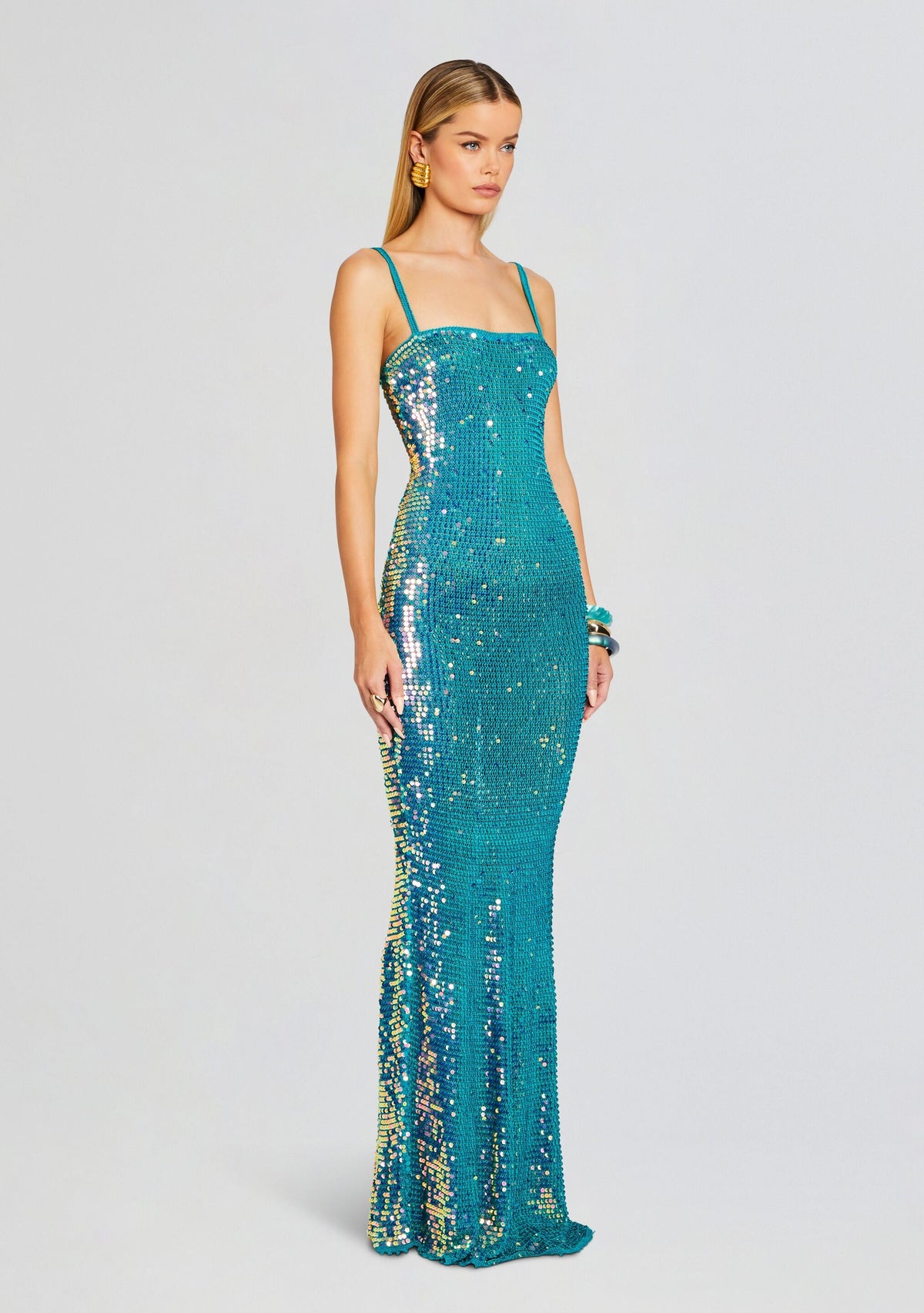 Lisette Dress by retrofête in Aquamarine, product image 3