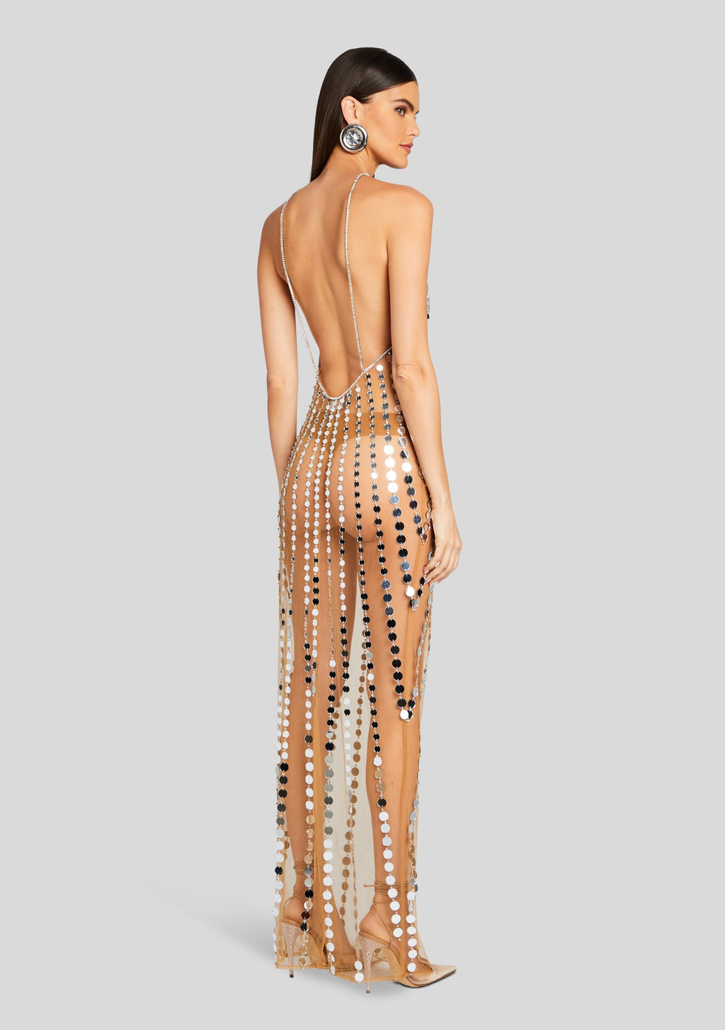 Maris Embellished Dress by retrofête in Tannin, product image 4