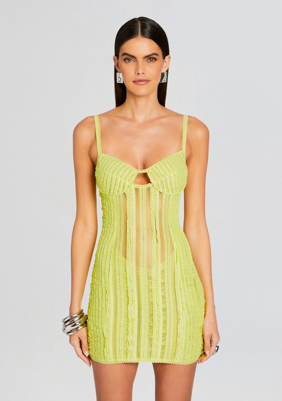 Mercey Short Dress by Charo Ruiz in Lime Sham, product image 5