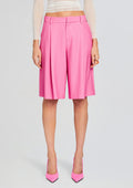 Pearl Capri Short by SEROYA in Pink Pinstripe, product image 1