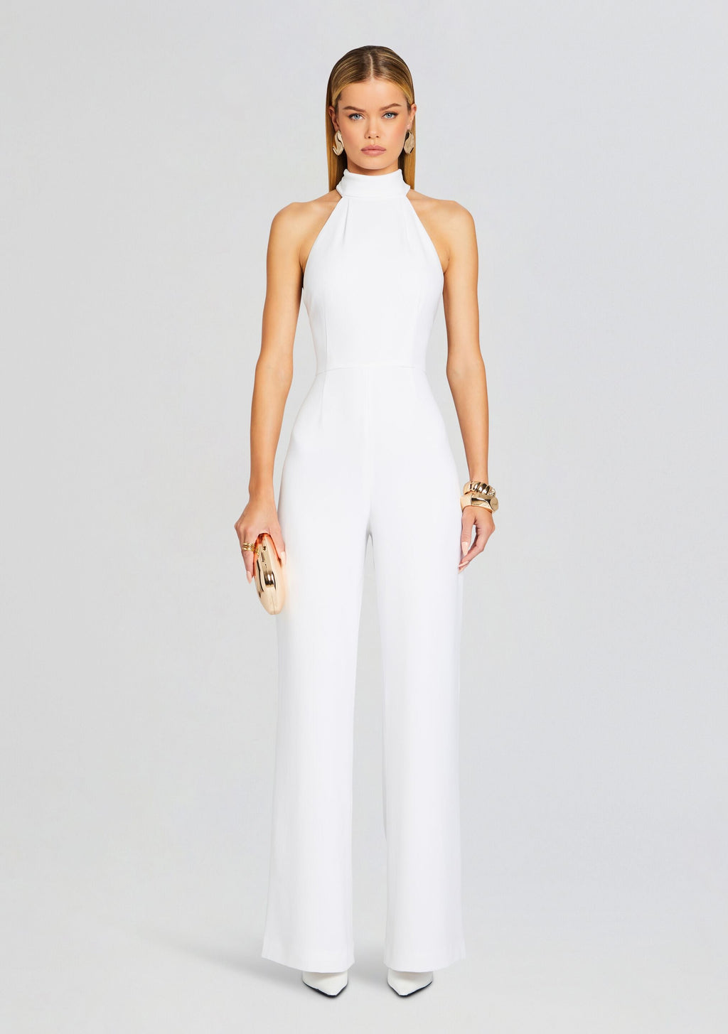 Taylor Tie Back Jumpsuit by Sans Faff in White, product image 1