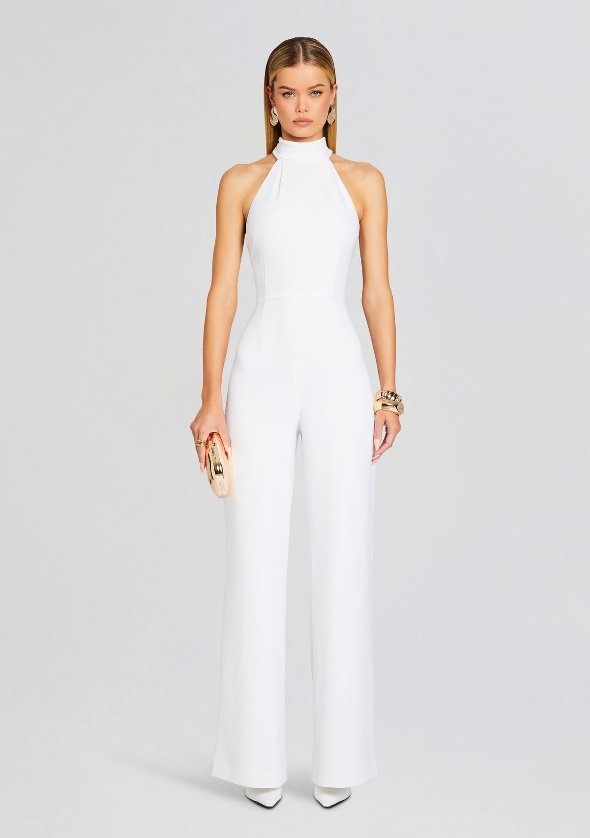 Taylor Tie Back Jumpsuit by Sans Faff in White, product image 1