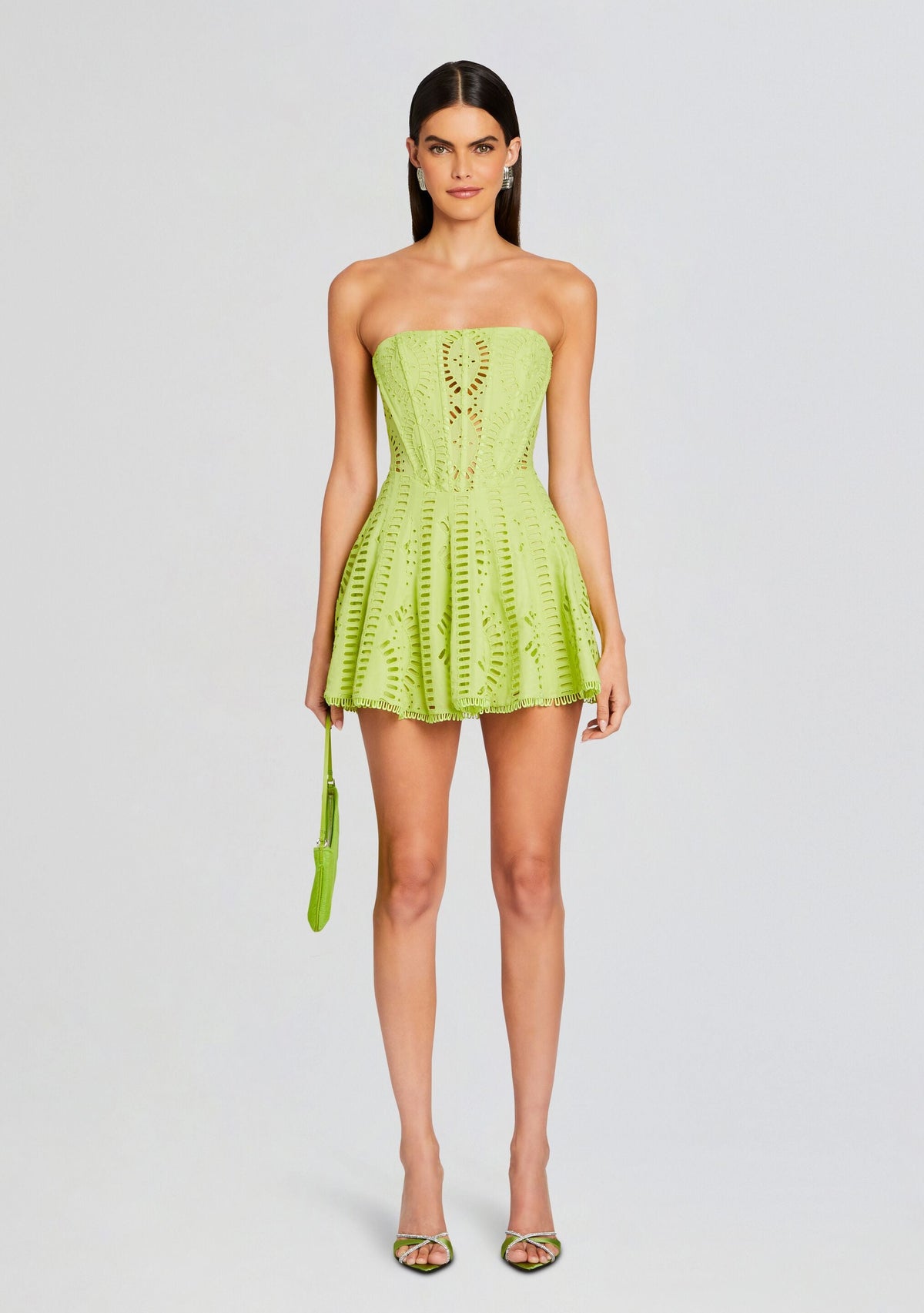 Zannick Short Dress by Charo Ruiz in Lime Punch, product image 1