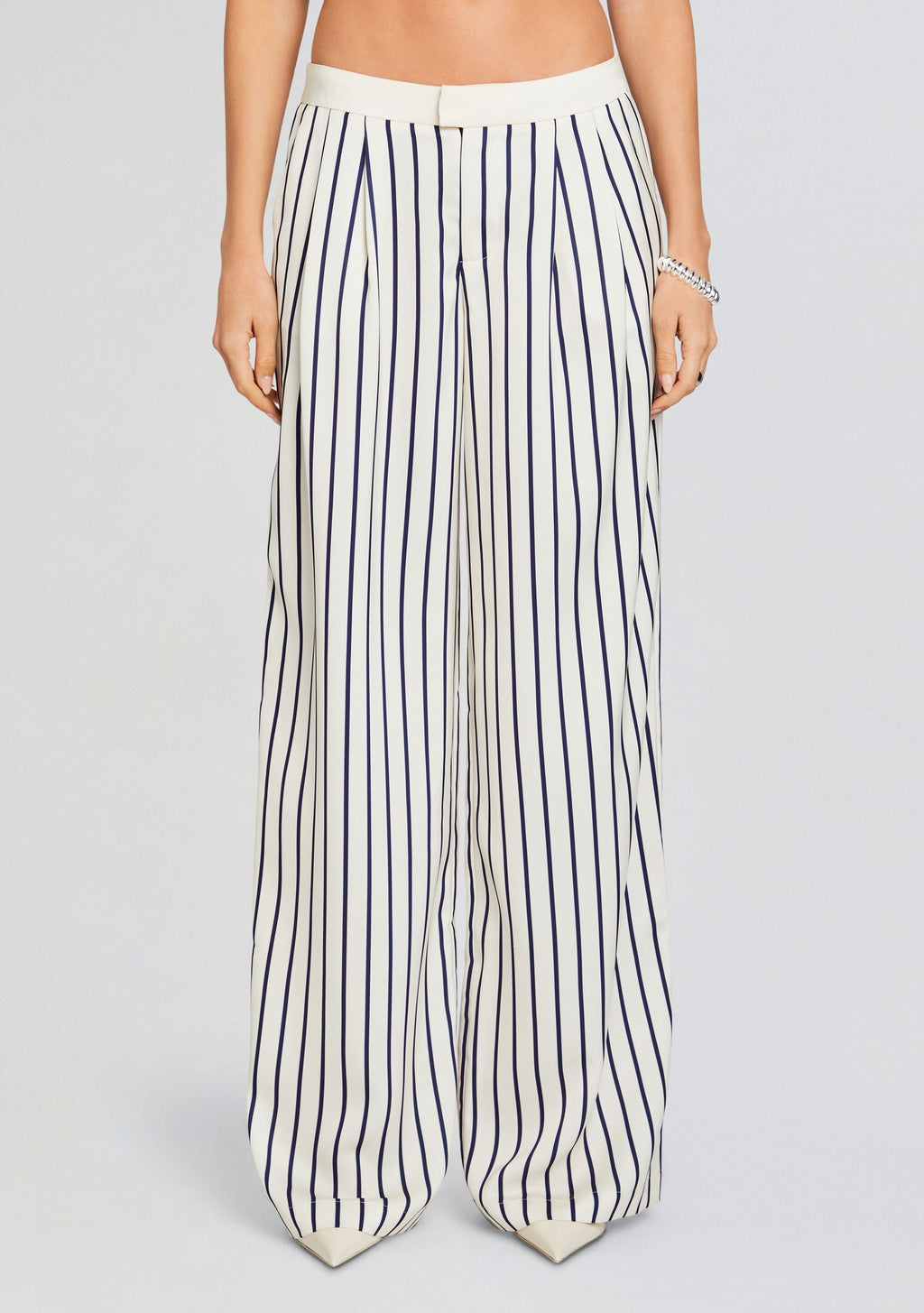 Dixon Pant by SEROYA in Navy/ Ivory Stripe, product image 1