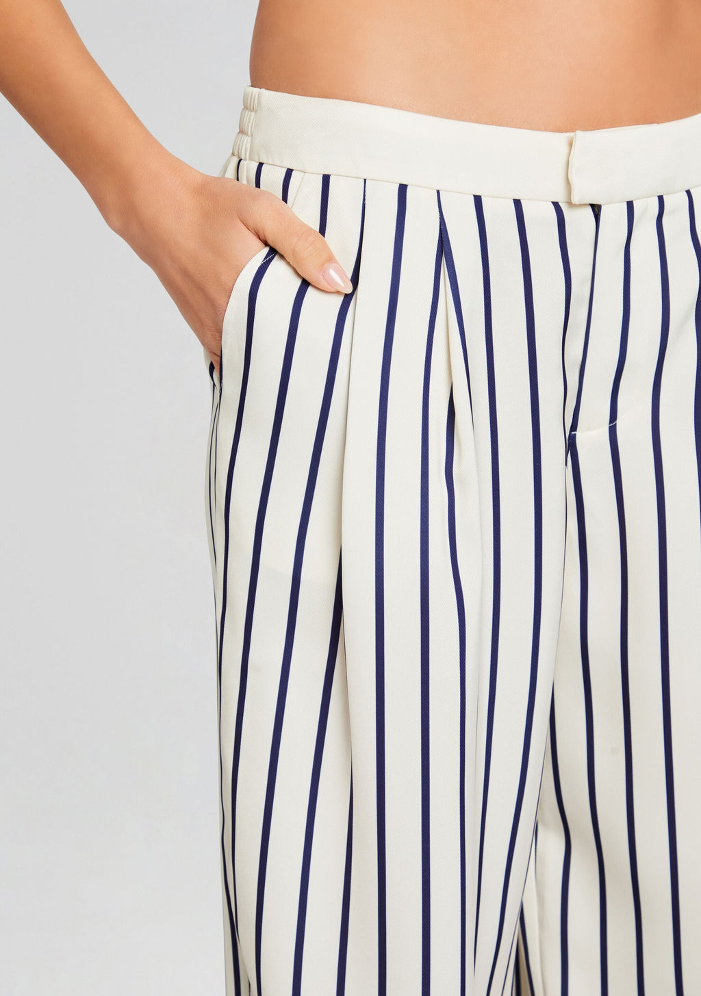 Dixon Pant by SEROYA in Navy/ Ivory Stripe, product image 2
