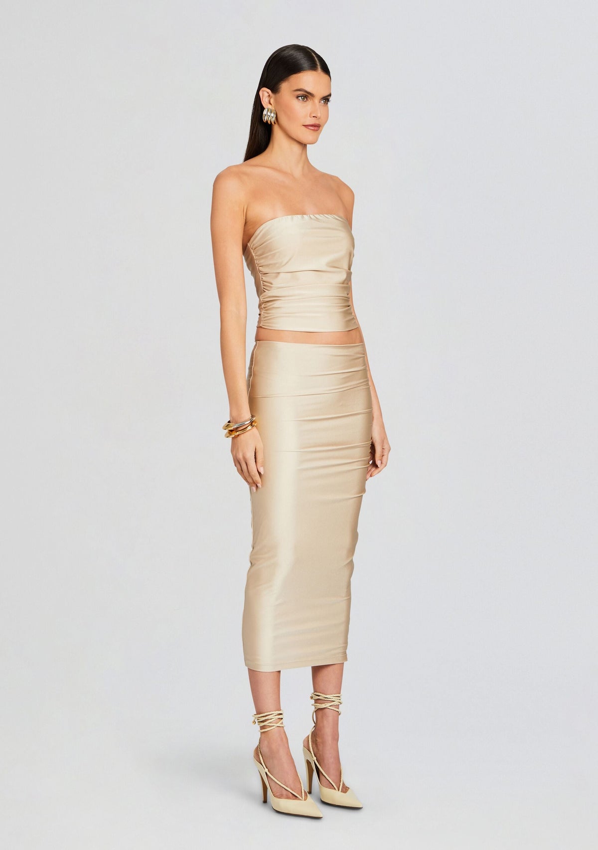 Muriel Skirt by SEROYA in Gold, product image 3