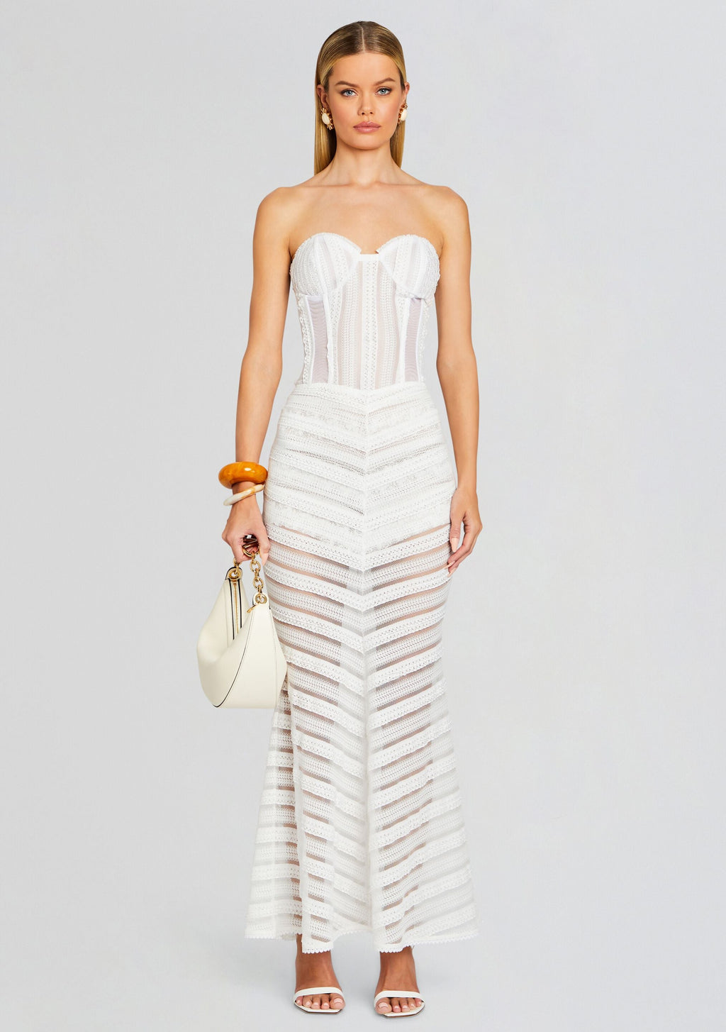 Florey Long Dress by Charo Ruiz in Natural White, product image 1