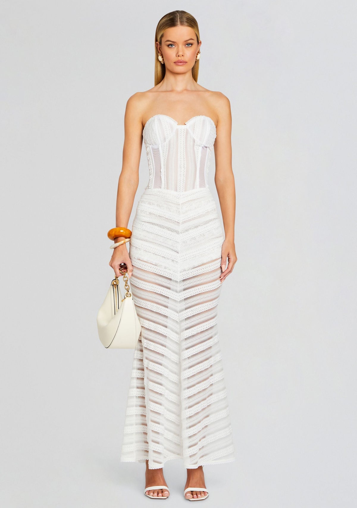 Florey Long Dress by Charo Ruiz in Natural White, product image 1