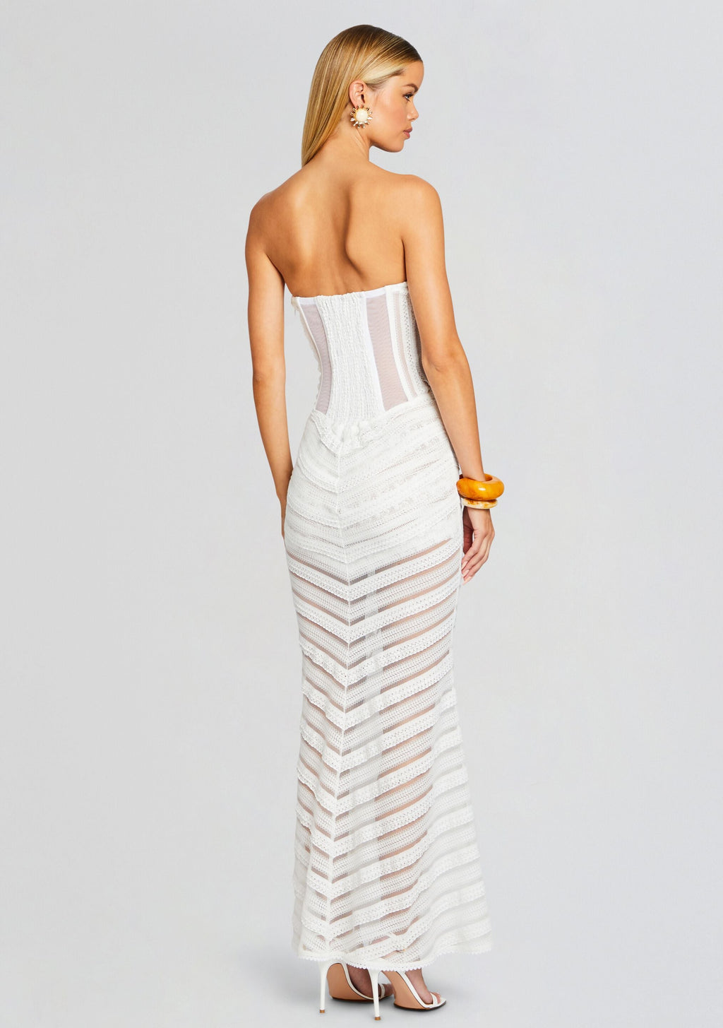 Florey Long Dress by Charo Ruiz in Natural White, product image 4