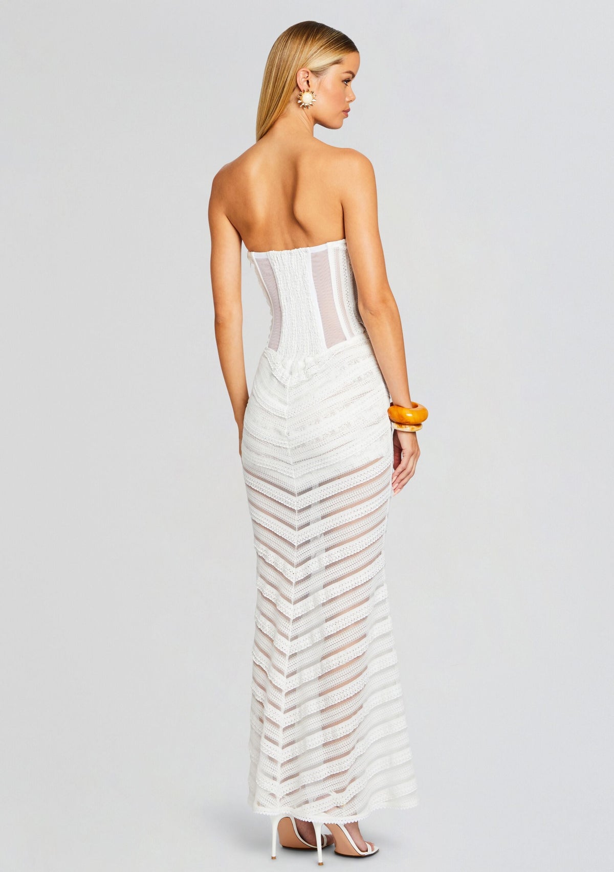 Florey Long Dress by Charo Ruiz in Natural White, product image 4