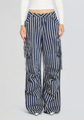 Jane Cargo Pant by SEROYA in Navy Stripe, product image 1