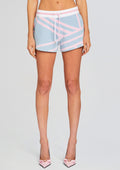Beau Short by SEROYA in Jacquard Blue/Pink, product image 1