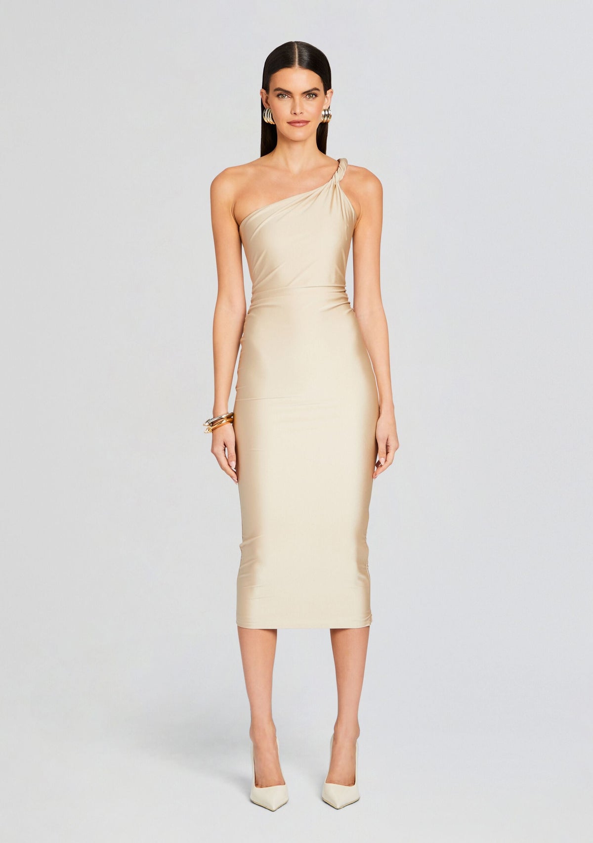 Mildred Dress by SEROYA in Gold, product image 1