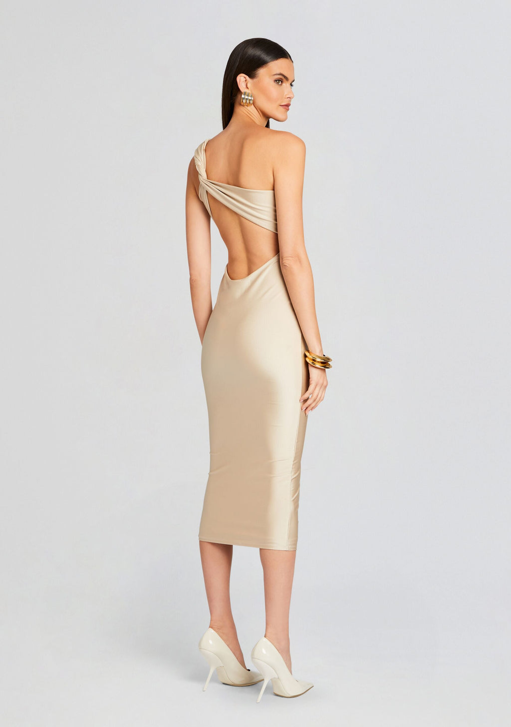 Mildred Dress by SEROYA in Gold, product image 4