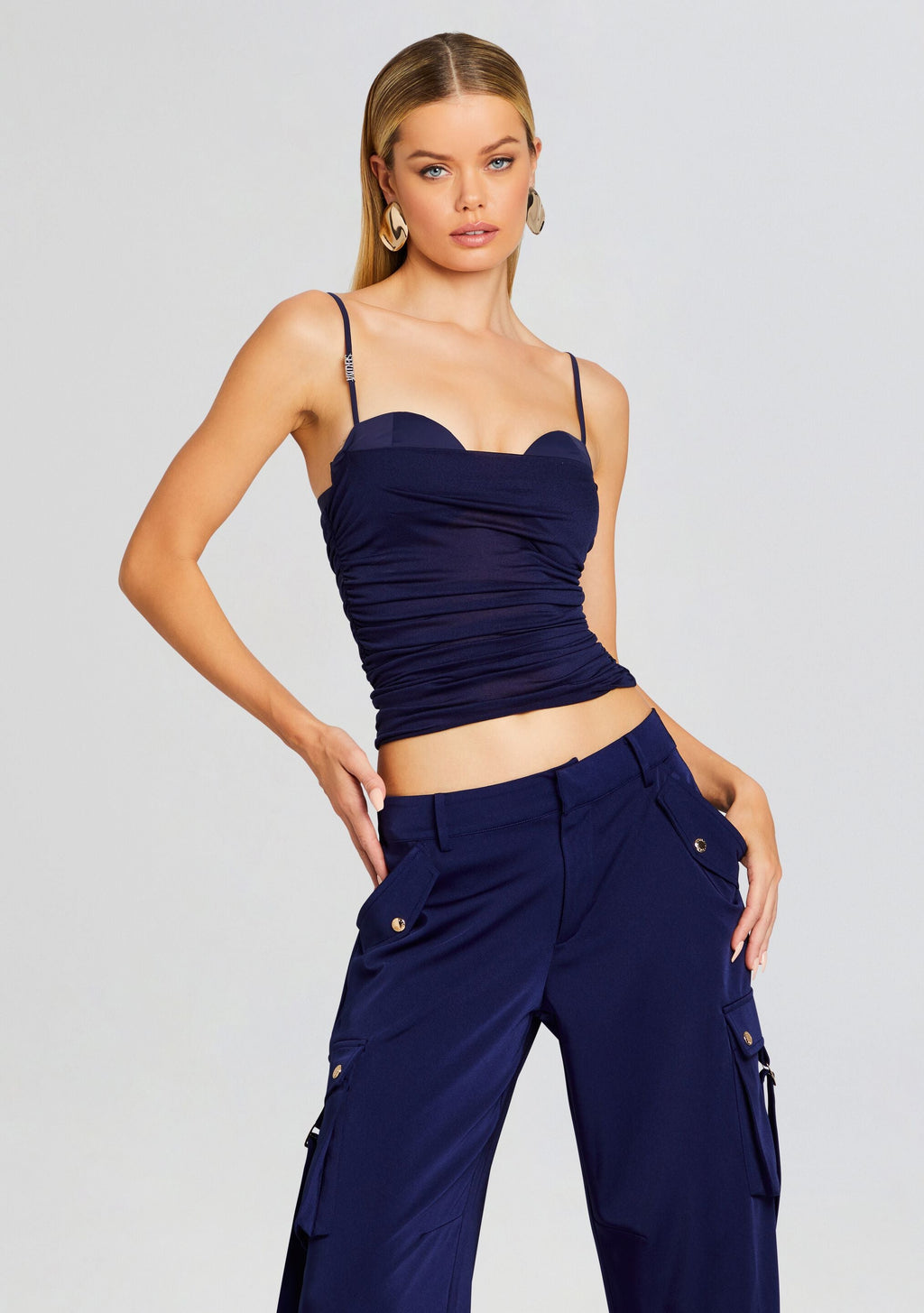 Reyes Top by SEROYA in Navy, product image 1