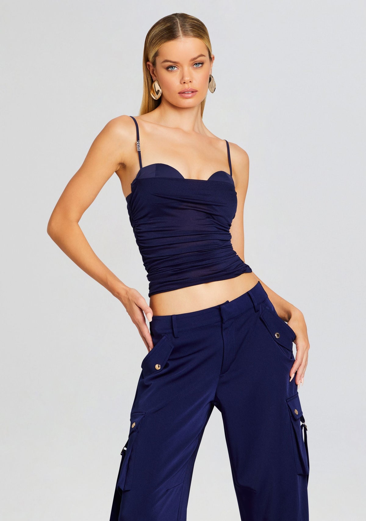 Reyes Top by SEROYA in Navy, product image 1