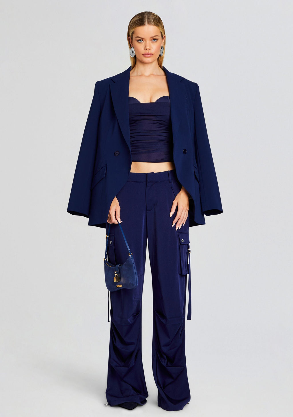 Reyes Top by SEROYA in Navy, product image 5