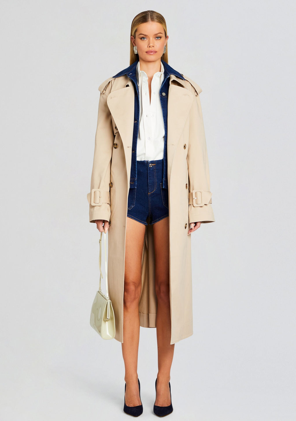 York Convertible Trench Coat by SEROYA in Oxford, product image 1
