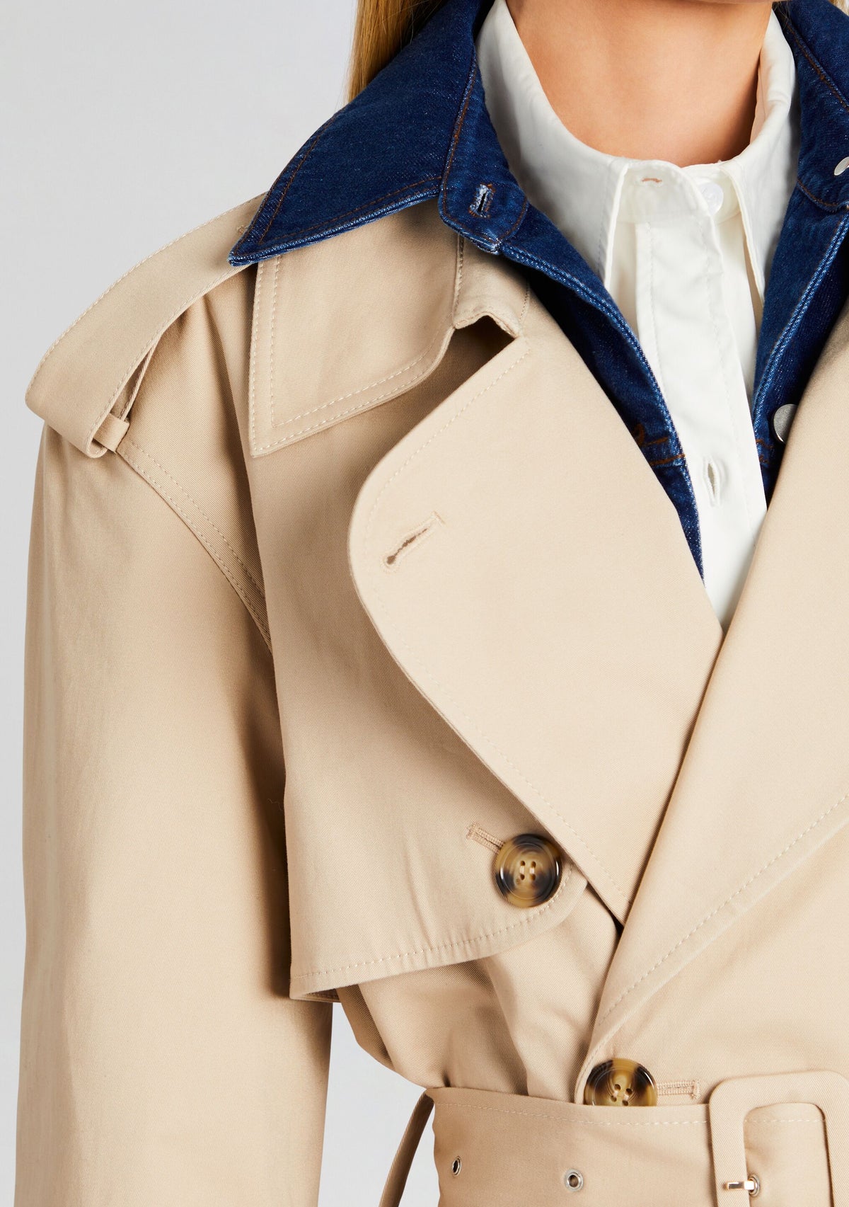 York Convertible Trench Coat by SEROYA in Oxford, product image 2