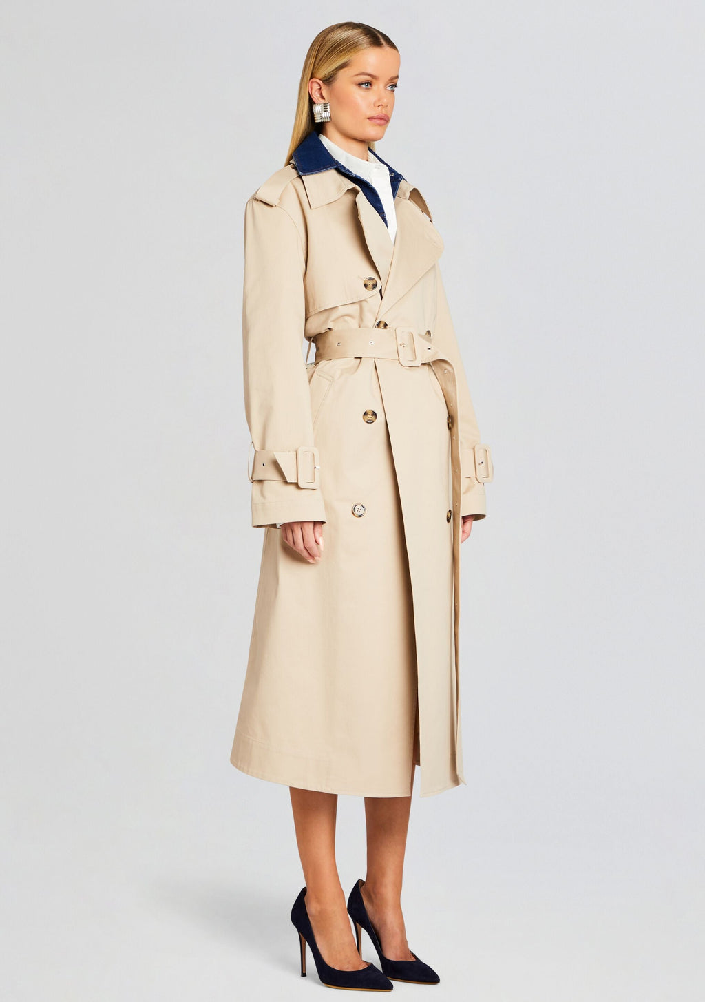 York Convertible Trench Coat by SEROYA in Oxford, product image 3