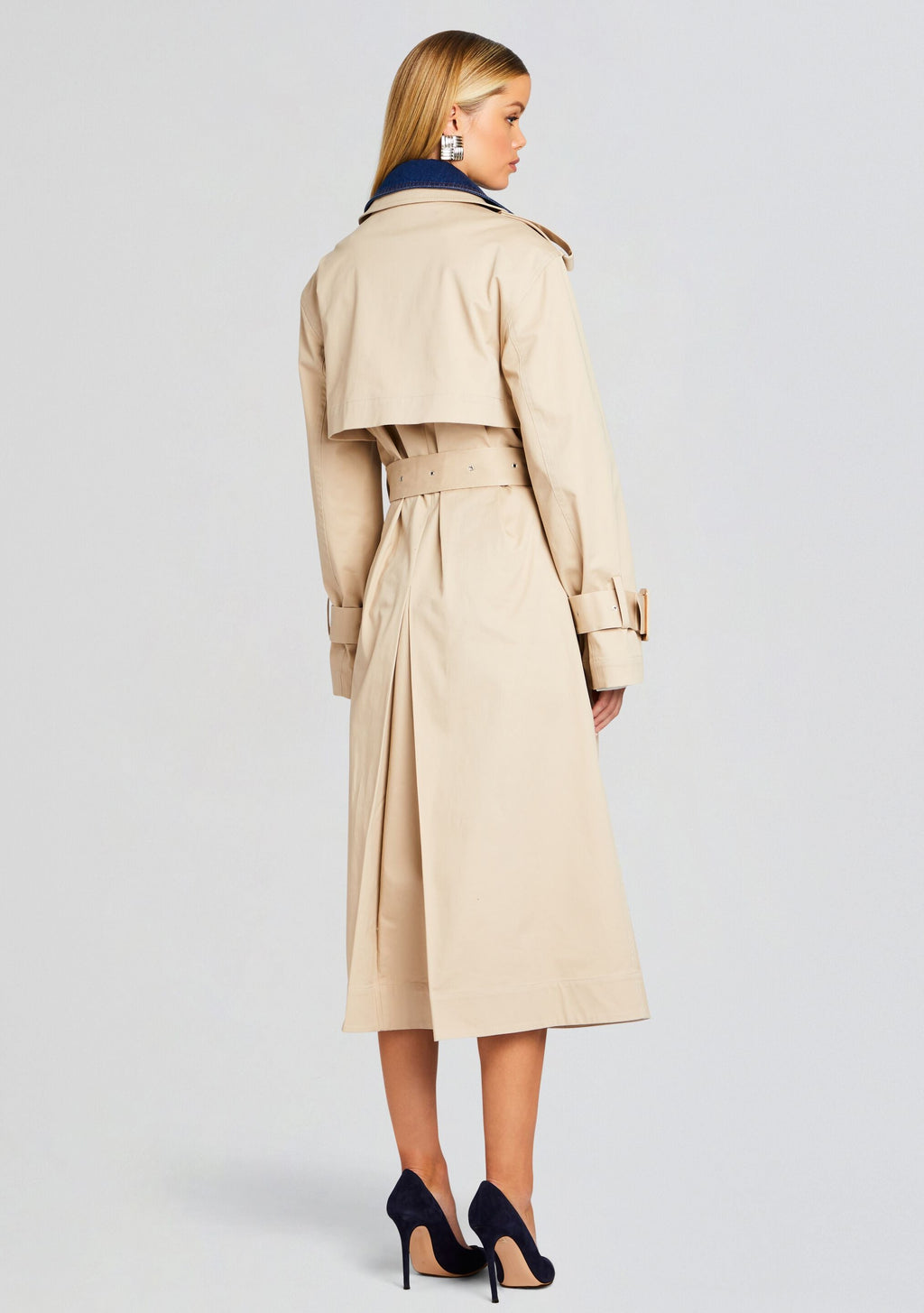 York Convertible Trench Coat by SEROYA in Oxford, product image 4